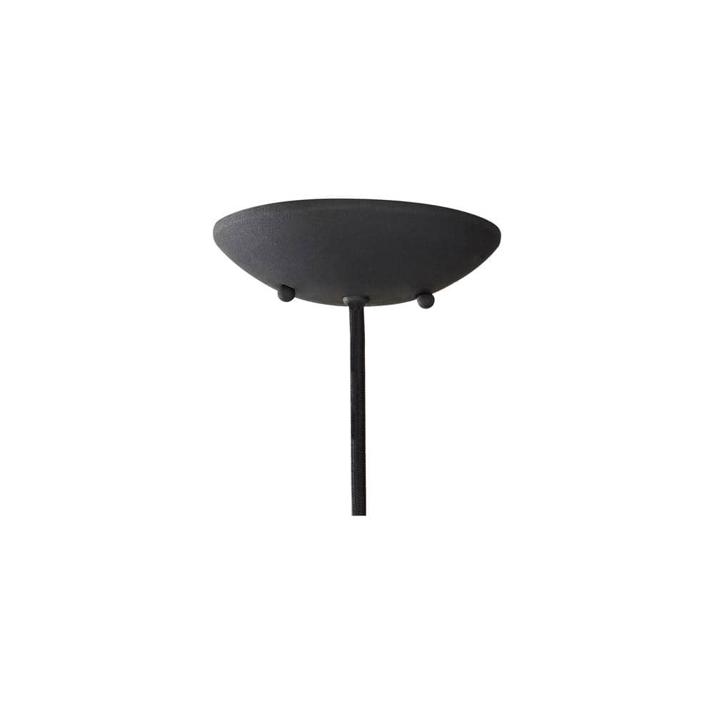 Belle Black and Silver Medium Pendant Light with Adjustable Height