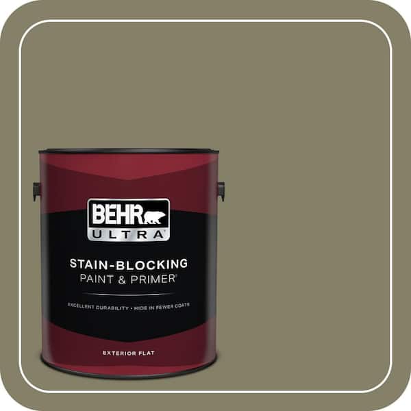 BEHR ULTRA 1 gal. #QE-37 Knotweed Flat Exterior Paint & Primer