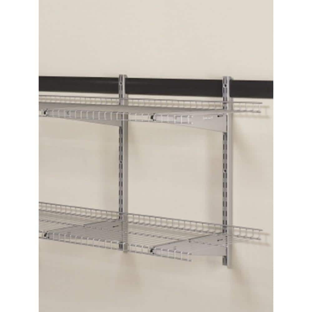 Rubbermaid 4 ft. Satin Nickel Wire Shelf