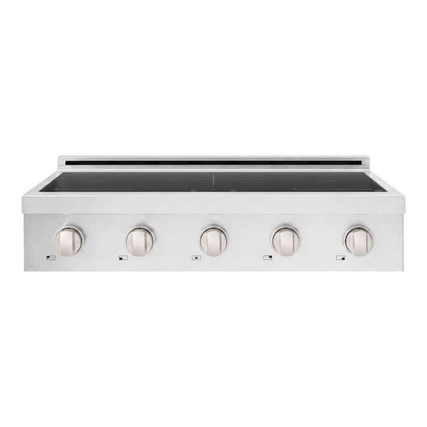 36 in. Paramount Induction Rangetop with 5 Element Cooktop in Satin Stainless Steel