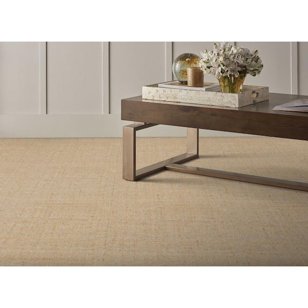 6 in. x 6 in. Texture Carpet Sample - Surface - Color - Straw