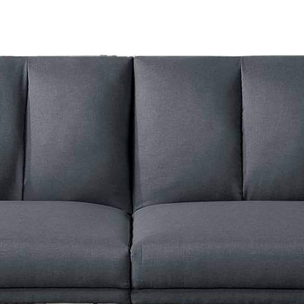 Elegant Light Gray Tufted Loveseat with Removable Cushions