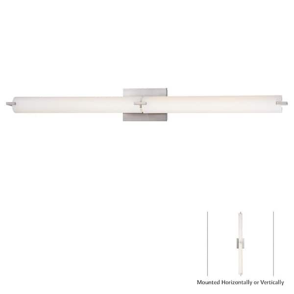 George Kovacs Tube 40-Watt Brushed Nickel Integrated LED Bath Light