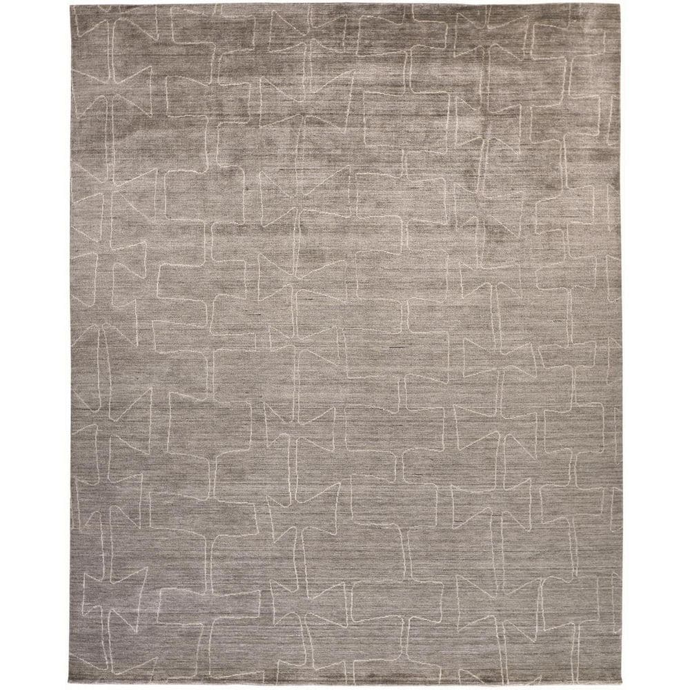 HomeRoots 2 ft. x 3 ft. Gray and Ivory Abstract Area Rug 2000511924 ...