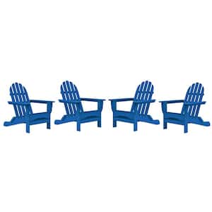Icon Royal Blue Recycled Plastic Adirondack Chair (4-Pack)