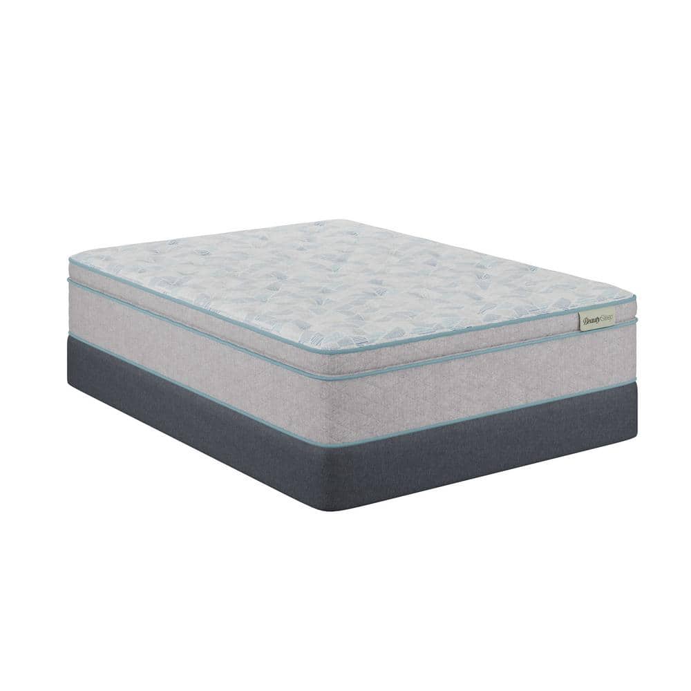 Slumberscape Queen Medium Pillow Top Mattress Set with Gel Memory Foam