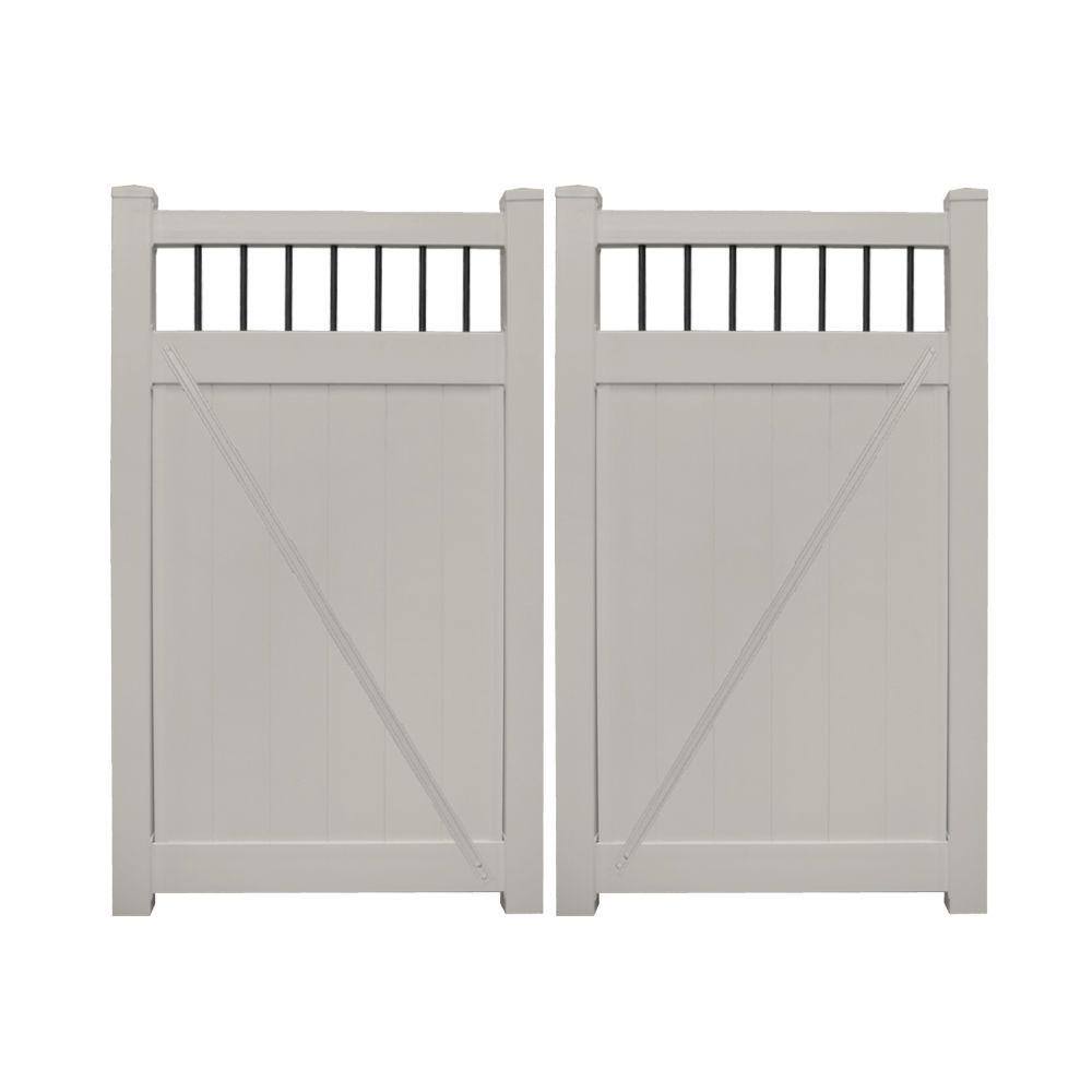 Weatherables Bradford 7 4 Ft W X 6 Ft H Tan Vinyl Privacy Fence Double Gate Kit Dtpr Ctrnd6x445 The Home Depot Weatherables Bradford 7 4 Ft W X 6 Ft H Tan Vinyl Privacy Fence Double Gate Kit Dtpr Ctrnd6x445 The Home Depot