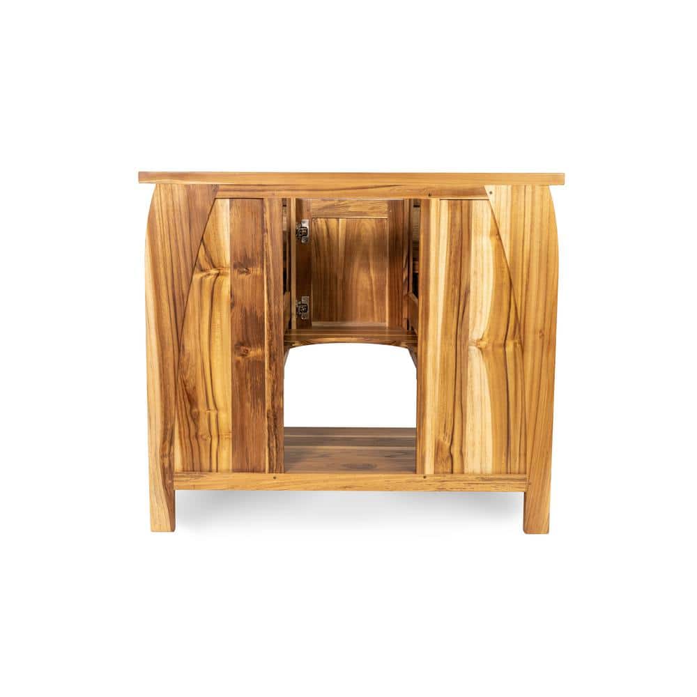 Tranquility Teak Modern 36" Freestanding Vanity with Dual Drawers