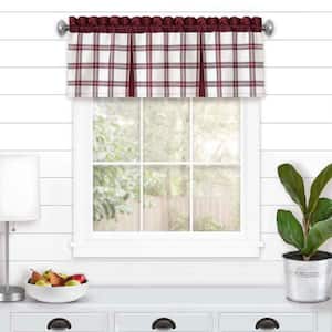Tate Polyester Valance - 13 in. L in Burgundy