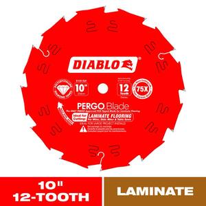PERGOBlade 10 in. x 12-Tooth Polycrystalline Diamond (PCD) Tipped Ultimate Flooring Circular Saw Blade