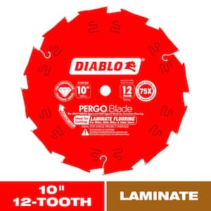 PERGOBlade 10 in. x 12-Tooth Polycrystalline Diamond (PCD) Tipped Ultimate Flooring Circular Saw Blade