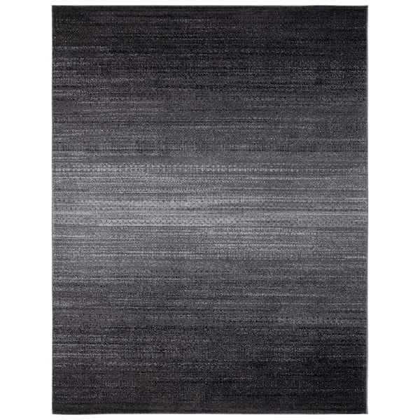 Adirondack 8 ft. x 10 ft. Dark Gray/Light Gray Solid Color Area Rug