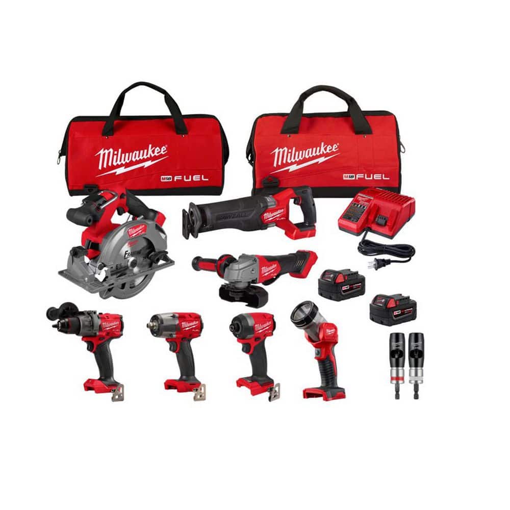 M18 FUEL 18V Brushless Cordless 7-Tool Combo Kit w/ (2) 5. 0Ah Batteries, Charger, 2 Bags with 2-Pc Solid Wire Stripper price history on PriceWatchPro