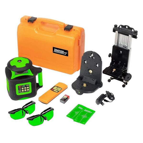 Johnson Electronic Self-Leveling Rotary Laser Level with GreenBrite Technology