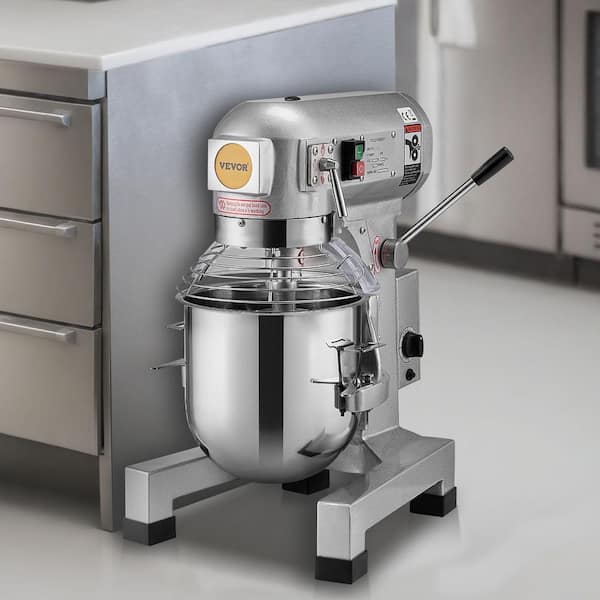 Commercial Food Mixer 30 qt. 3 Adjustable Speeds 1100 W Dough Mixer Commercial Stand Mixer with Stainless Steel Bowl