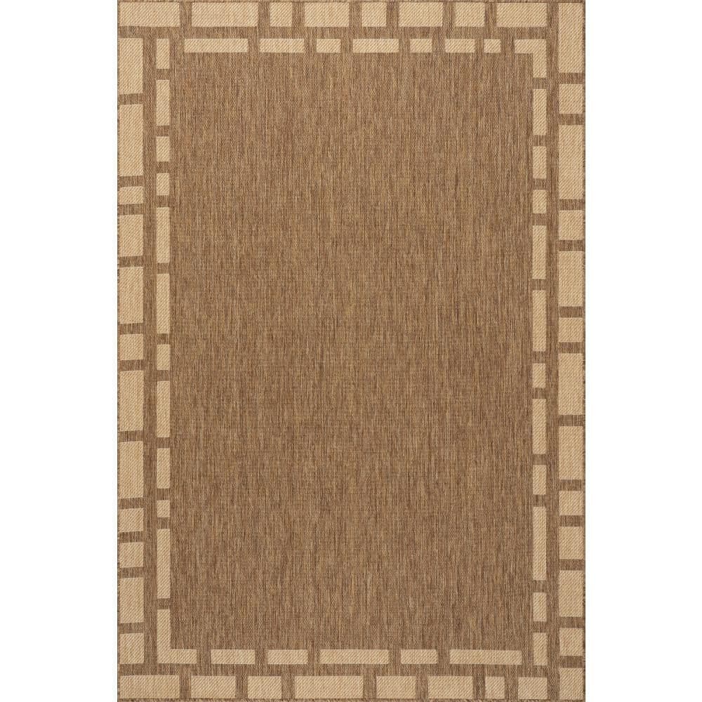 Bellia Striped Light Brown 8 ft. x 10 ft. Outdoor Area Rug price history on PriceWatchPro