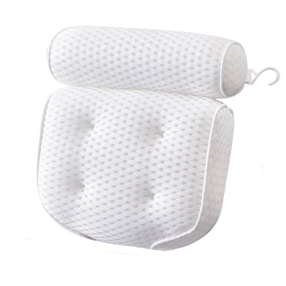 1-Pack Universal Bath Pillow with Head & Neck Support, 6 Suction Cups, Breathable Mesh, Drying Hook, Machine Washable price history on PriceWatchPro