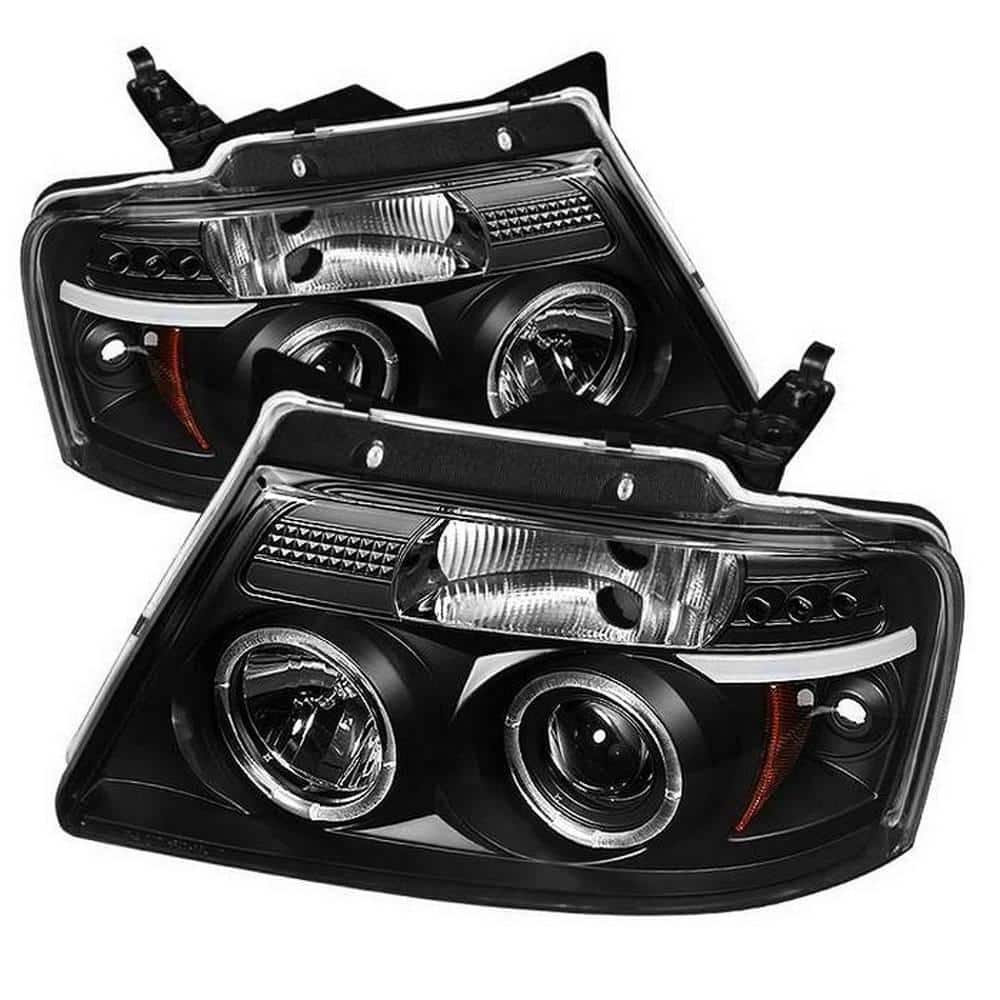 Ford F150 04-08 Projector Headlights - Version 2 - LED Halo - LED ( Replaceable LEDs ) - Black price history on PriceWatchPro