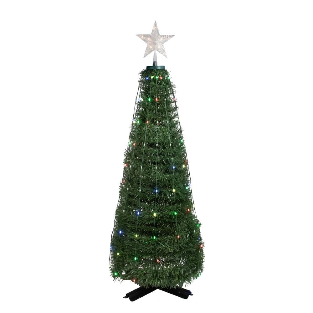 The Holiday Aisle® Birch 48' Traditional Christmas Tree with LED