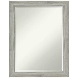 Medium Rectangle Distressed Grey Beveled Glass Modern Mirror (27.5 in. H x 21.5 in. W)