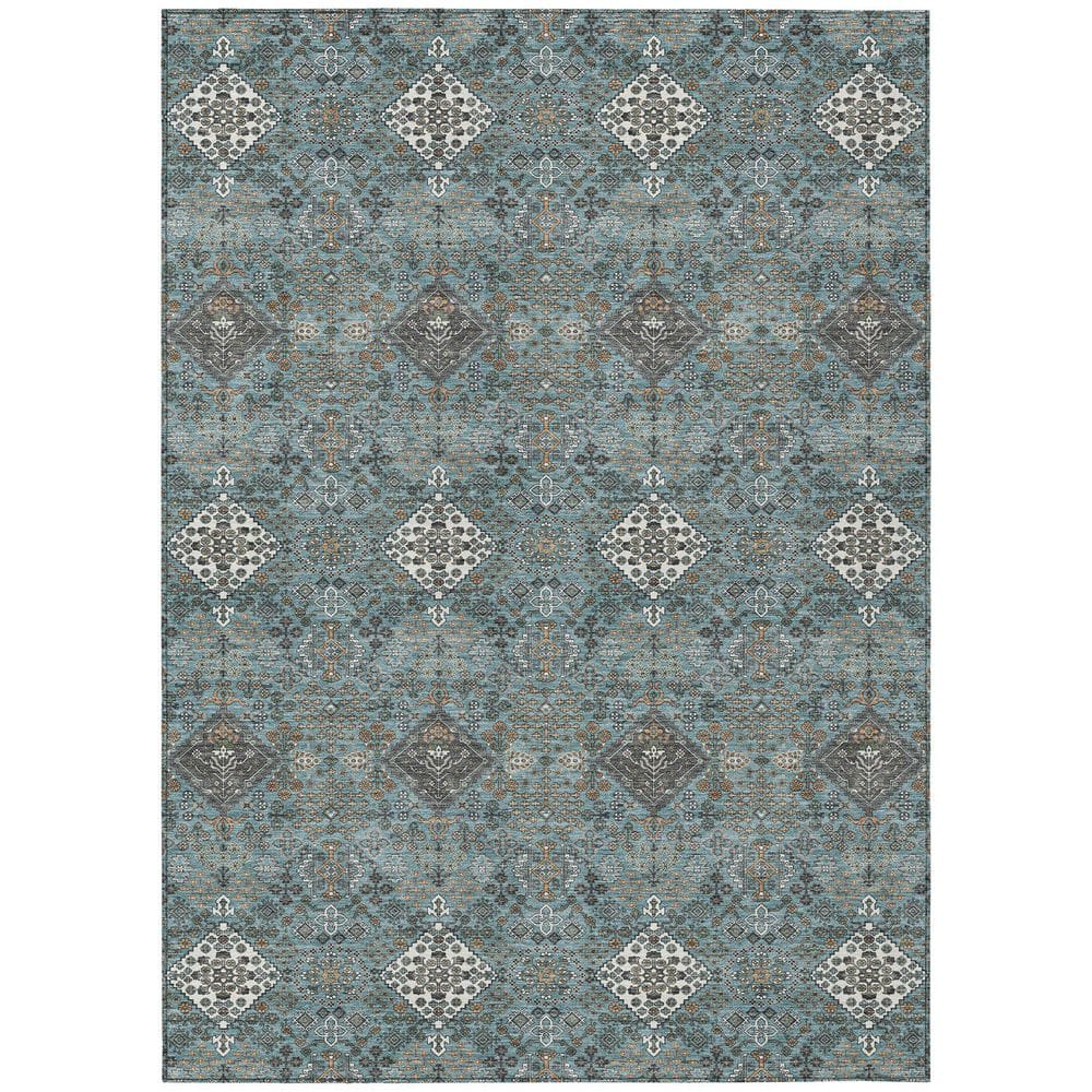 Chantille Machine Washable Indoor/Outdoor Abstract ACN2477 Teal 9 ft. x 12 ft. Area Rug price history on PriceWatchPro