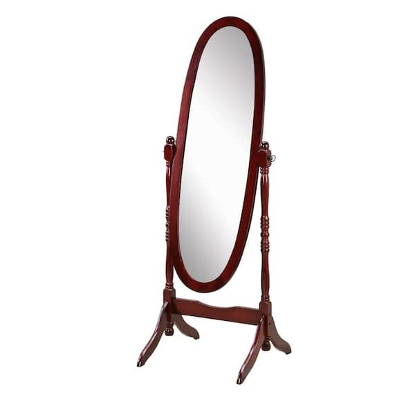Tradrou Brown 16 in. W x 59 in. H Rectangle Metal Full Length Mirror
