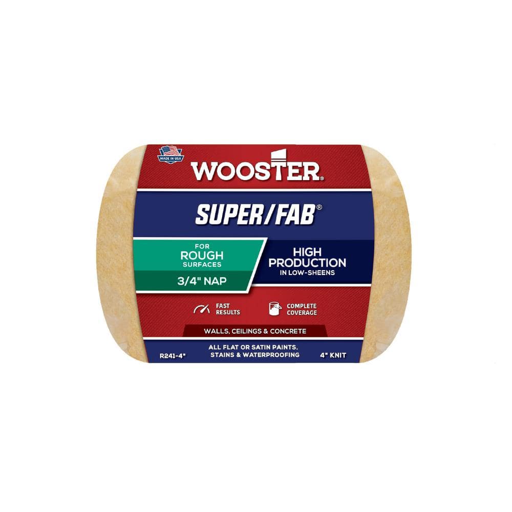 Wooster 4 in. x 3/4 in. Super/Fab High-Density Knit Roller Cover