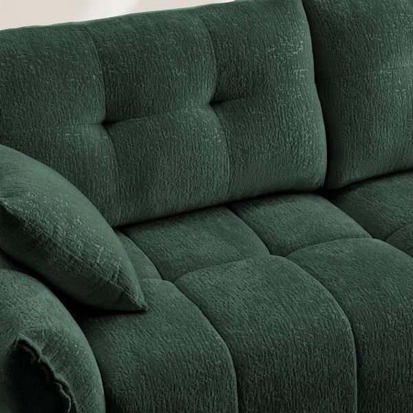 Noble House Tina 141.7 in. Flared Arm Chenille Upholstered