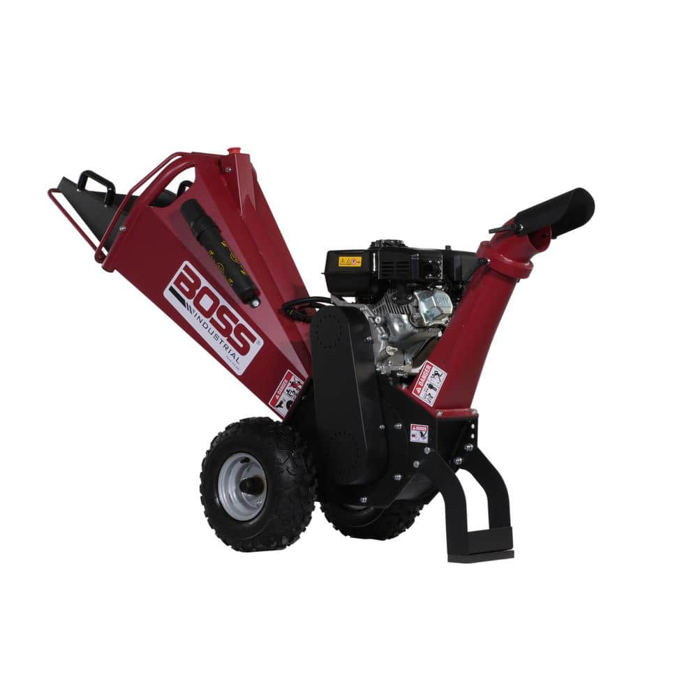 Boss Industrial 4 in. 7hp Gas Powered Chipper Shredder with Dual Belt Drive