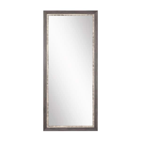 BrandtWorks Oversized White/Blue/Green Wood Coastal Rustic Mirror (65.5 in. H X 32 in. W)