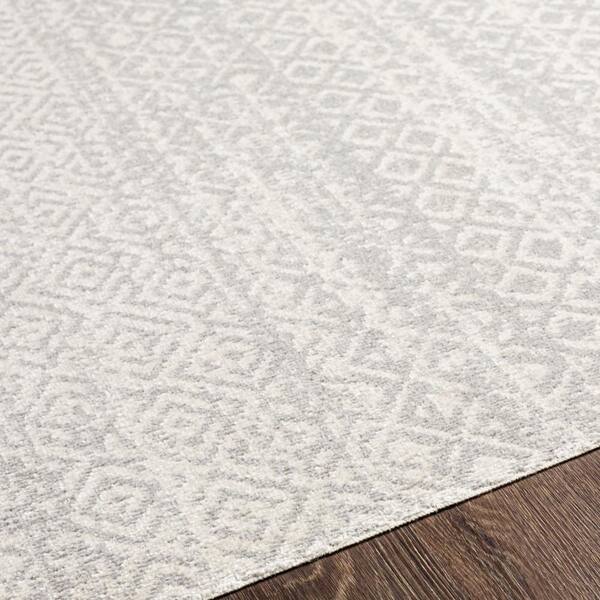 Freya Gray Modern Washable Area Rug, 5x7, Sold by at Home