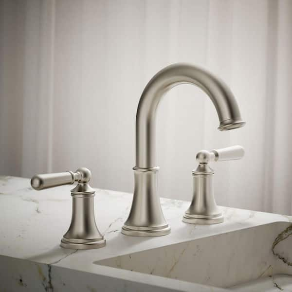 Capilano 8 in. Widespread 2-Handle Bathroom Faucet in Vibrant Brushed Nickel