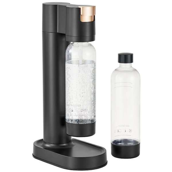 Sparkling Water Maker, Soda Carbonator Machine for Home, 2 BPA-Free 1L PET Bottles, Compatible with 60 l CO2 Cylinder
