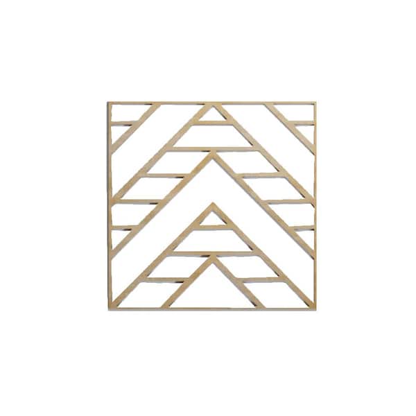 Ekena Millwork 15-3/8" x 15-3/8" x 1/4" Medium Gilcrest Decorative Fretwork Wood Wall Panels, Hickory (50-Pack)