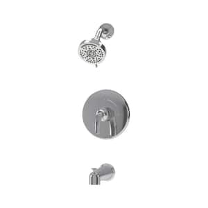 Elm Single Handle Wall Mounted Tub and Shower Trim Kit with Diverter Lever in Polished Chrome (Valve Not Included)