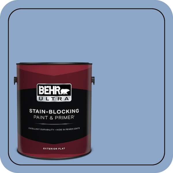 BEHR ULTRA 1 gal. #590D-4 Romantic Isle Flat Exterior Paint & Primer