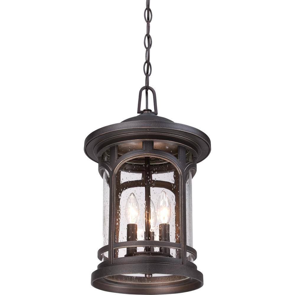 Palladian Bronze 18" Outdoor Pendant Light with Clear Glass