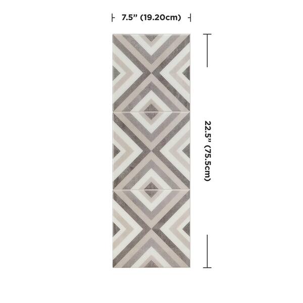 Smart Tiles Kit-Kitchen Napoli 7.57 in. x 22.56 in. Peel and Stick Backsplash for Kitchen, Bathroom, Wall Tile 4-Pack - Beige/Khaki