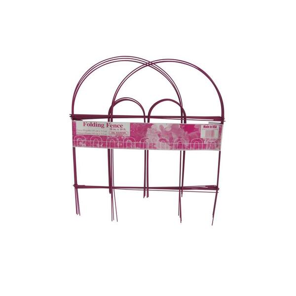 Glamos Wire Products 18 in. x 10 ft. Fuchsia Folding Wire Garden Fence