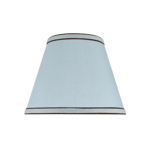 Aspen Creative Corporation 9 in. x 7 in. Light Blue Hardback Empire Lamp Shade