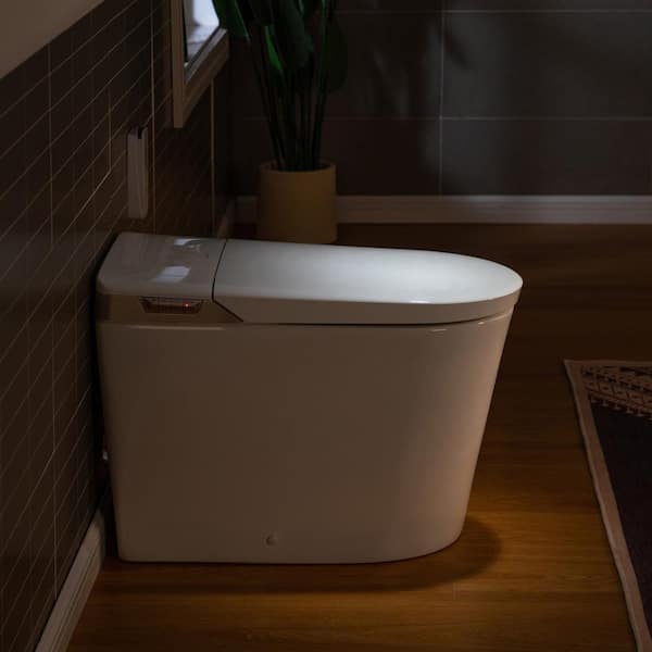 WOODBRIDGE Elongated Smart Bidet Toilet 1.1/1.6 GPF in White with
