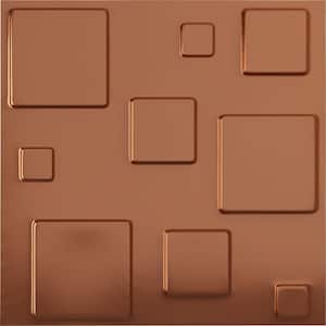 19 5/8 in. x 19 5/8 in. Devon EnduraWall Decorative 3D Wall Panel, Copper (Covers 2.67 Sq. Ft.)
