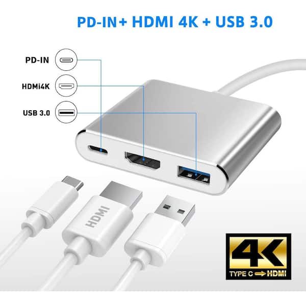 BRV Explorer Cavo USB C A HDMI 2 Metri 4K - Nylon Intrecciato, Plug And Play, Compatibile Con IPhone 15/16, MacBook, IPad, Galaxy S24/S23