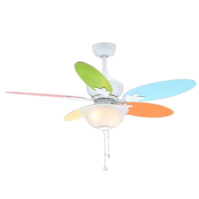 Harper II 44 in. LED White Smart Hubspace Ceiling Fan with Light and Remote