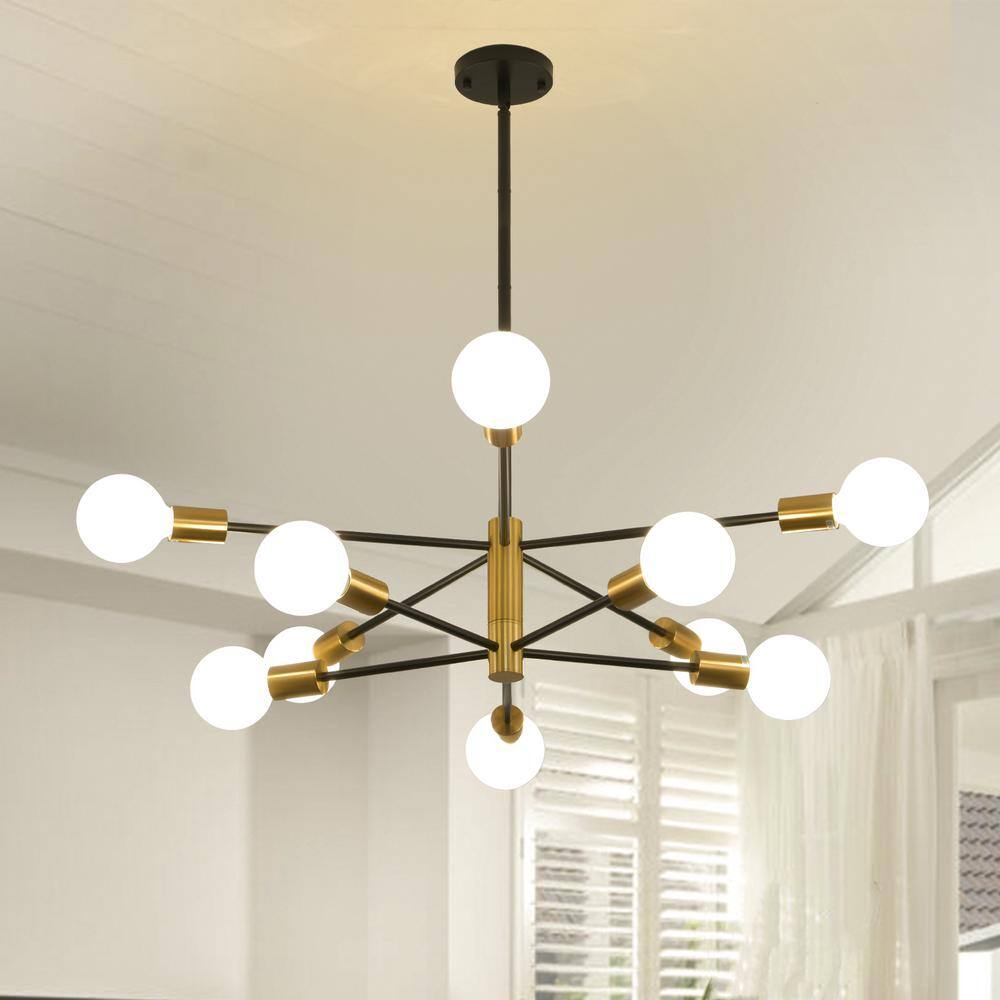 Magic Home 10-light Semi-flush Retro Sputnik Chandelier Ceiling Light 