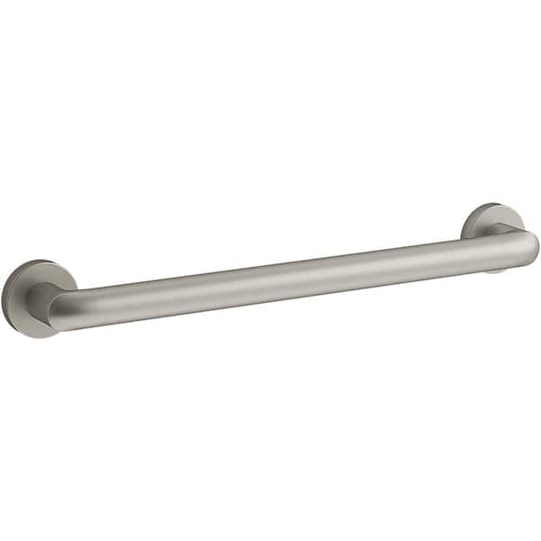 KOHLER Kumin 18 in. Grab Bar in Vibrant Brushed Nickel 24549-BN - The ...