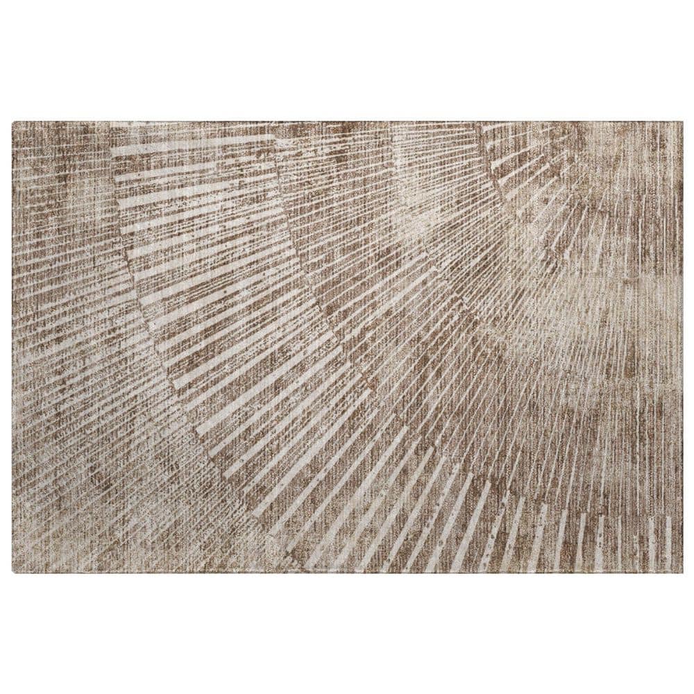 Dream Shag Premium Machine Washable Abstract ADS542 Taupe 3 ft. x 4 ft. Area Rug price history on PriceWatchPro