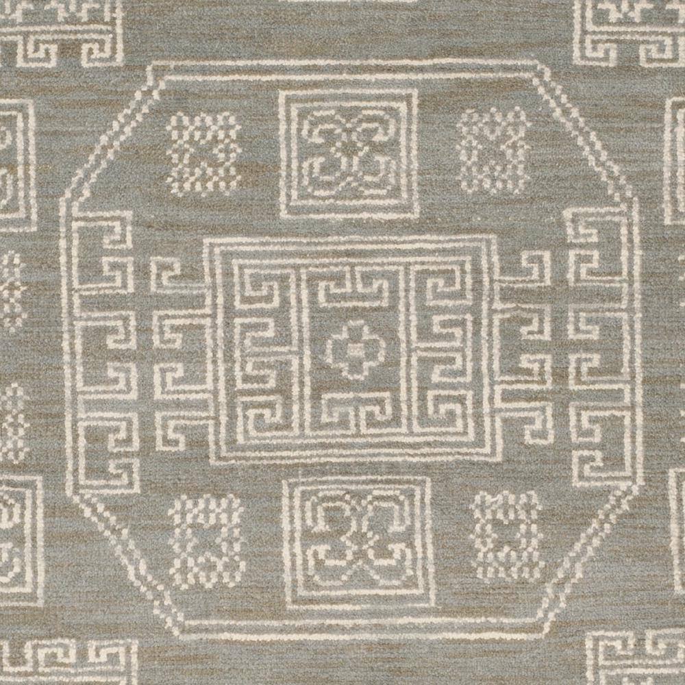 Kenya Gray Hand-Knotted Wool Square Area Rug