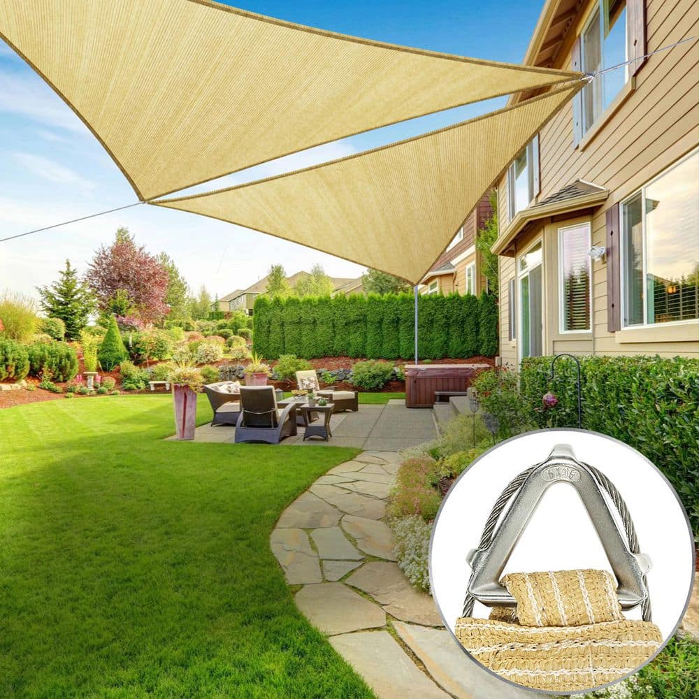 Pro Ring Triangle 16 ft. x 16 ft. x 16 ft. Beige Sun Shade Sail price history on PriceWatchPro
