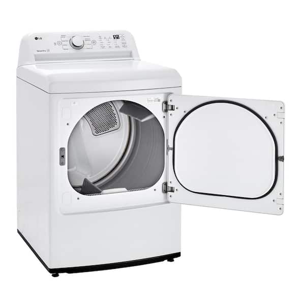 LG 7.4 Cu. Ft. Vented Stackable Electric Dryer in White with Sensor Dry  DLE3400W - The Home Depot